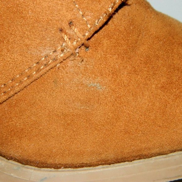 Call It SPRING Tan Brown Suede feel Chunky Heel Bootie Womens 10 - Picture 10 of 10